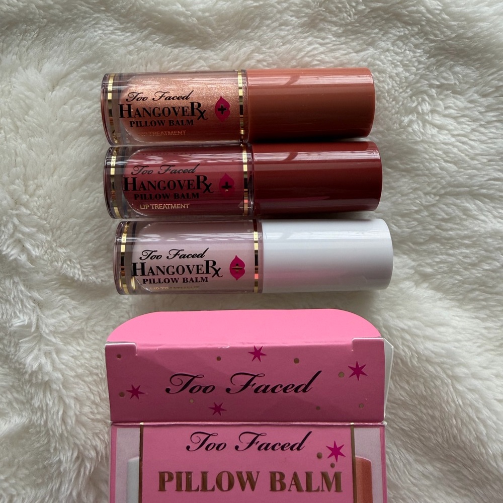 Too Faced Pillow Balm Trio — Pink, Mauve & Nude Tints